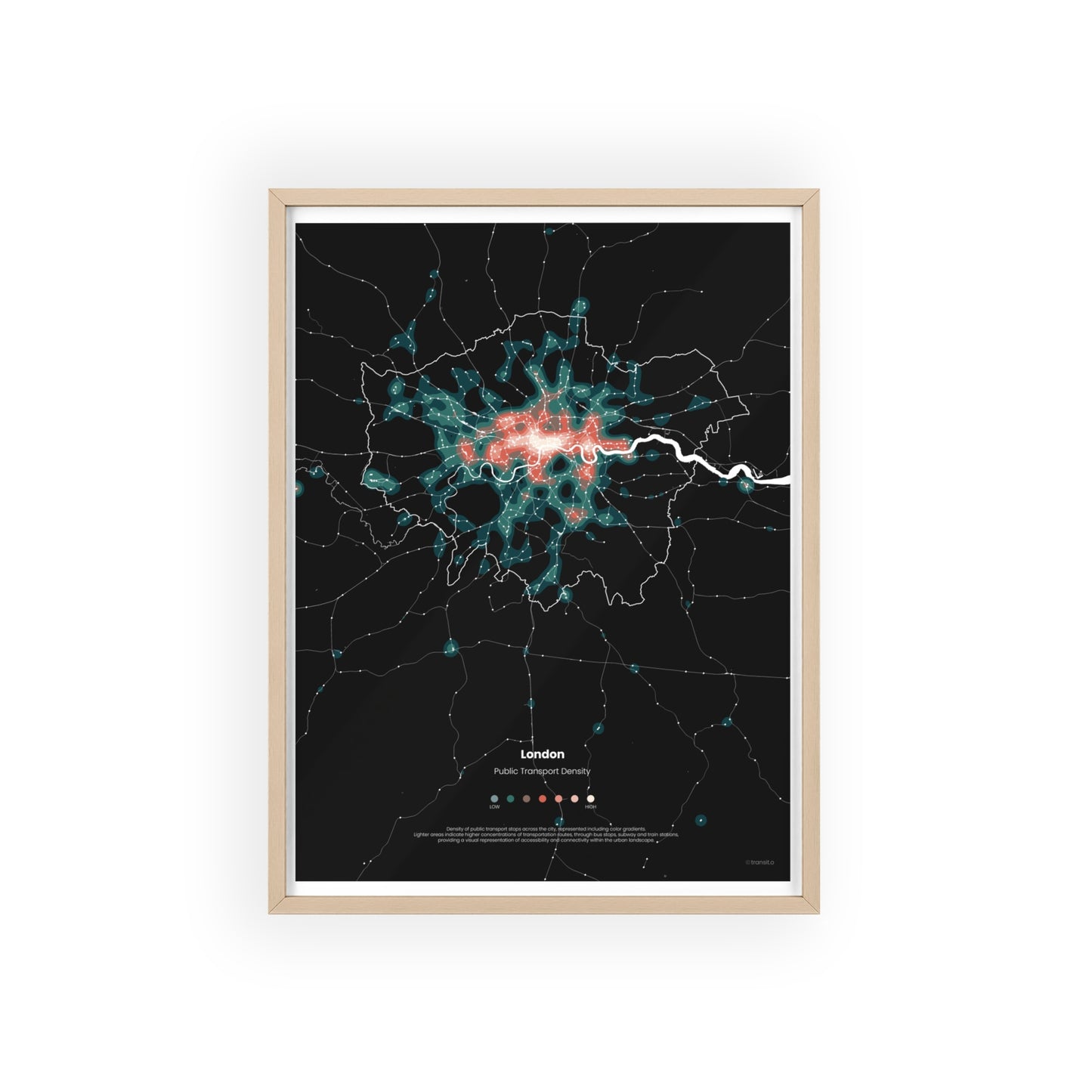 map art | London density black