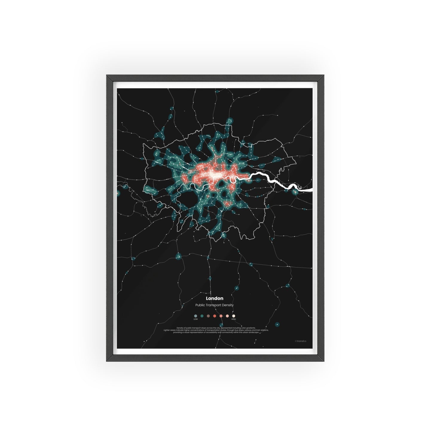 map art | London density black