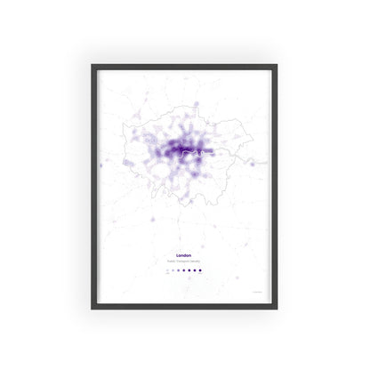 map art | London density white